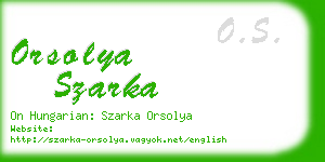 orsolya szarka business card